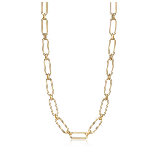  Link Up - Gliederketten - Silber / 14kt GP - 46-50 cm